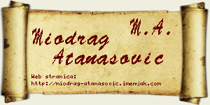 Miodrag Atanasović vizit kartica